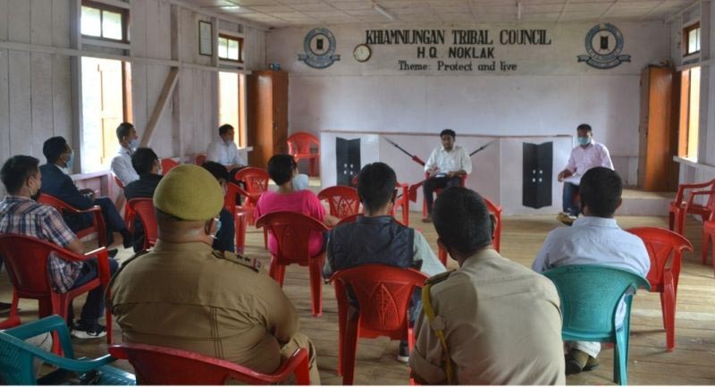 Members of the Noklak Sub-Divisional Planning & Development Board during the meeting held at the Khiamniungan Tribal Council, hall on June 17. (DIPR Photo) 